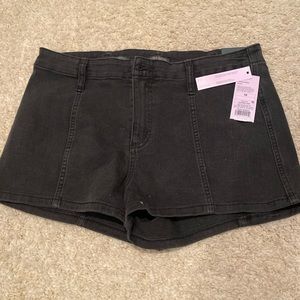 Black jean shorts